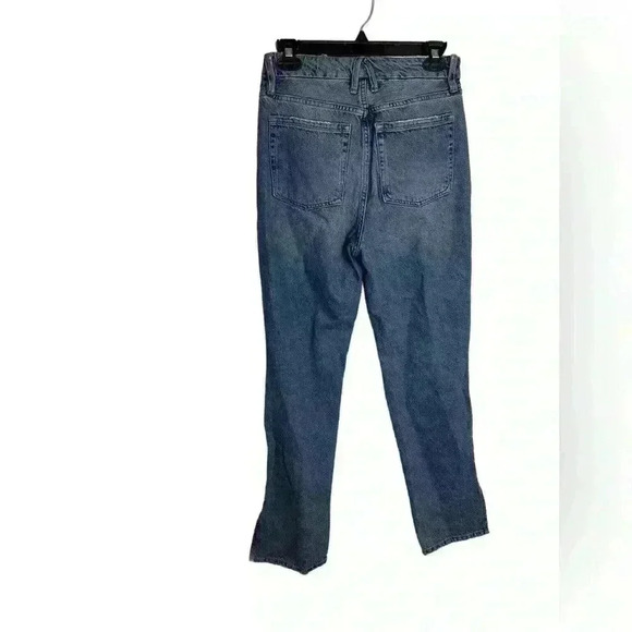 Good American Good Boy Distressed Boyfriend Jeans In Blue536 Size 2/26 - Picture 9 of 12